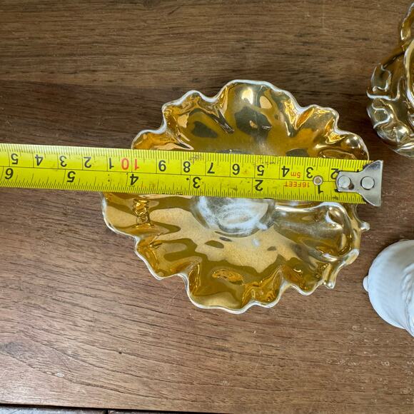 Vintage Porcelain‎ Gold 2 Tea cup & saucer Set MINI Children's or demitasse - Picture 13 of 14